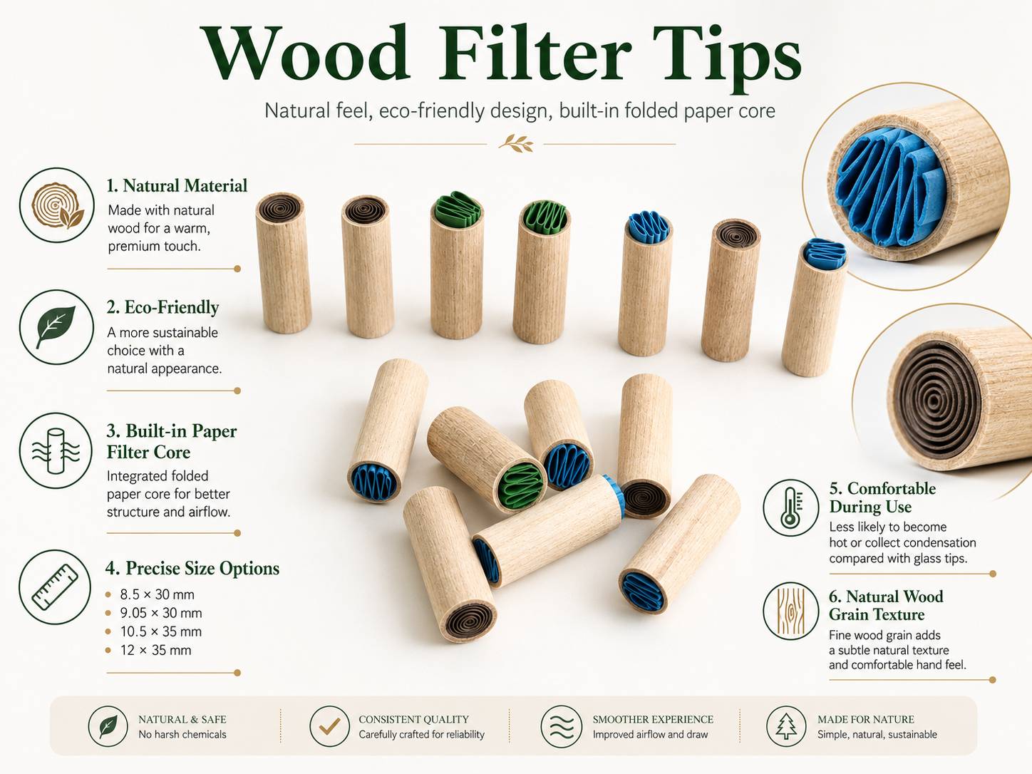 12mm wood tips for blunt